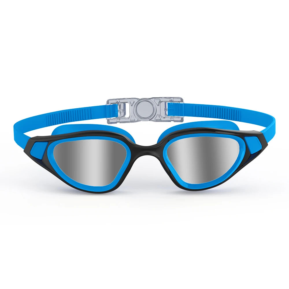 Professional Adult Anti-UV Swimming Goggles 180° Panoramic Electroplating Anti-Fog HD Lens Adjustable Silicone Swim Glasses