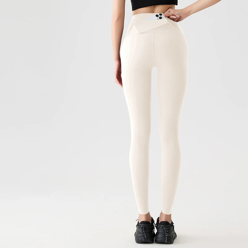BIVIGAOS Women's High-Waisted Leggings with Back Pocket