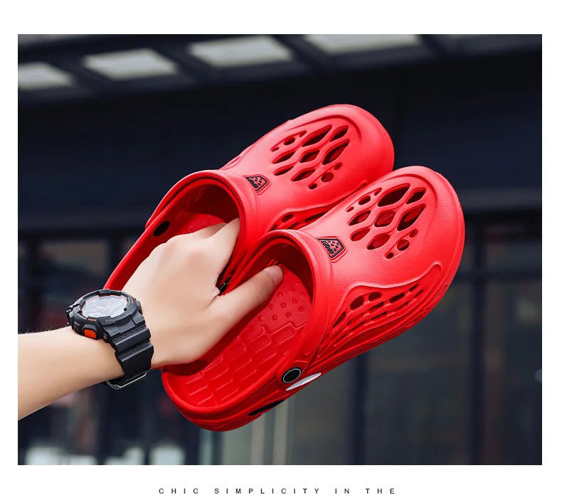 Men Sandals Light EVA Men's Casual Shoes Hole Shoes Clogs Home Garden Outdoor Male Beach Flat Slippers Big Size 49