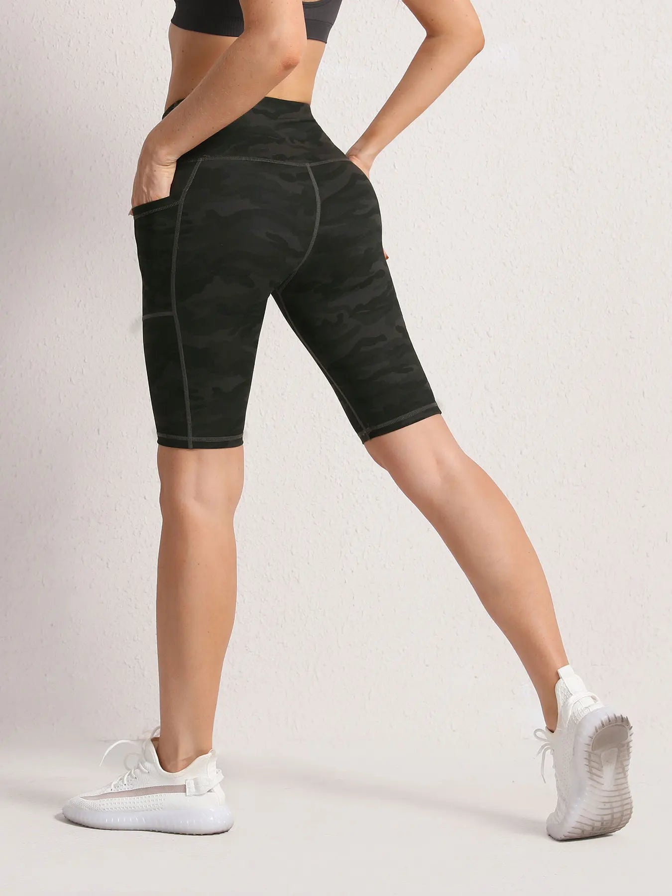 Camouflage Summer Shorts Women Activewear High Waist Pockets Running Outdoors Short Sport Pants Fashion Quick drying