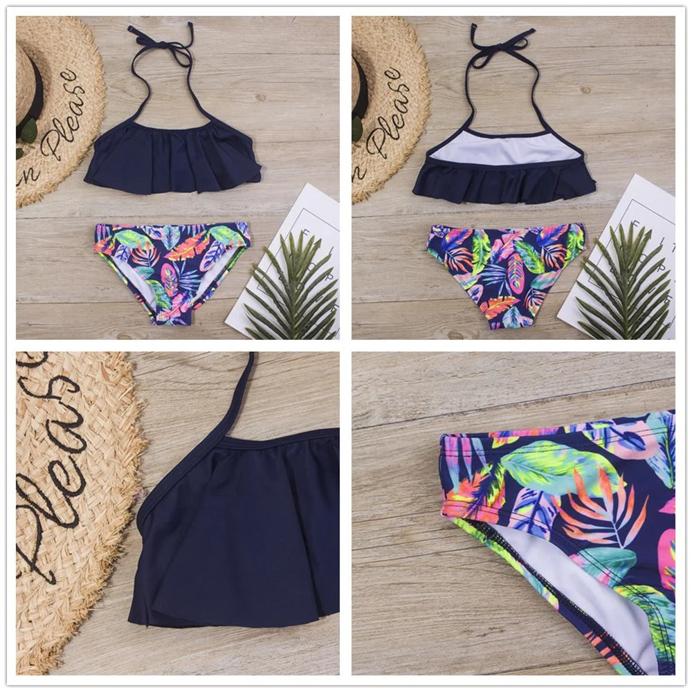 Multi Style Multi Colour Kids Girls Bikini Set 2025 New Print Girls Kids Swimwear Swimsuit Summer Children  Bathing Suit
