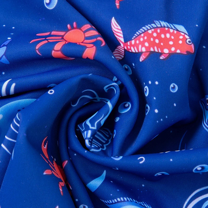 Kids' Cartoon Print Two-Piece Swim Set