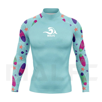 MALFC Rash guard for men Surfing Clothes Swimsuit Rashguard Surf Wear UPF 50 Water Sport Long Sleeve T-shirt Swimwear snorkeling