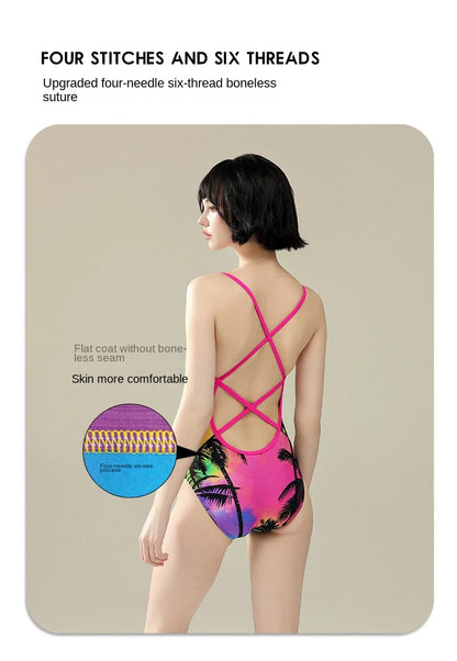 One-piece Racing Swimsuit Women Triangle Professional Training Swimming Pool Advanced Feeling Spa Swimwear