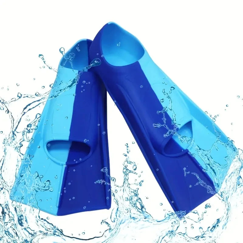 Swimming flippers men and women freestyle breaststroke silicone short flippers adult professional light diving training