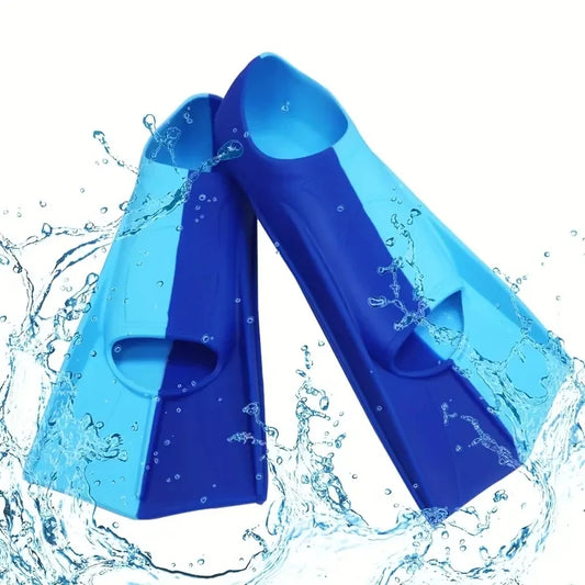 Swimming flippers men and women freestyle breaststroke silicone short flippers adult professional light diving training
