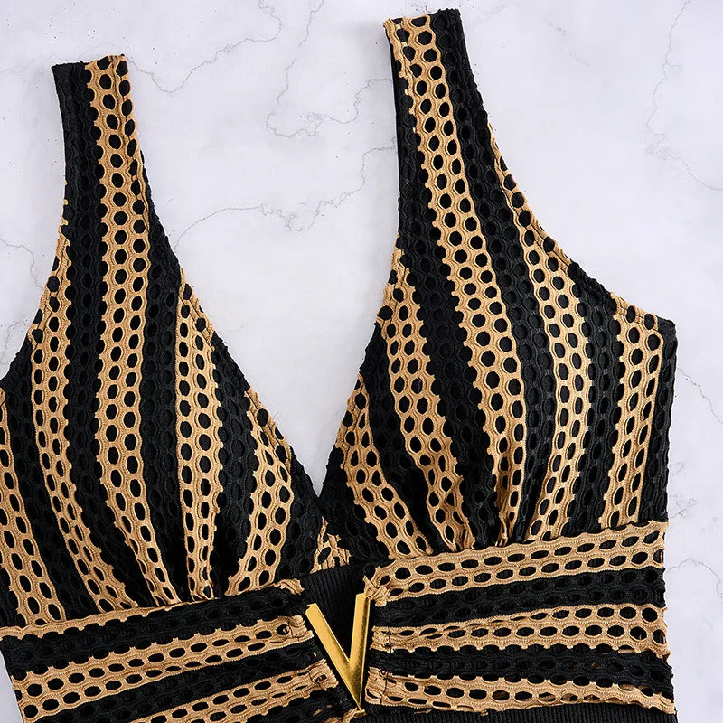 Striped One-Piece Swimsuits Closed Women Swimwear Push Up Swimming Wear Body Bathing Suits Beachwear Pool Bather