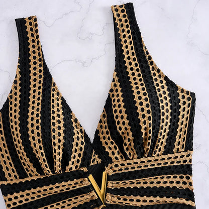 Striped One-Piece Swimsuits Closed Women Swimwear Push Up Swimming Wear Body Bathing Suits Beachwear Pool Bather
