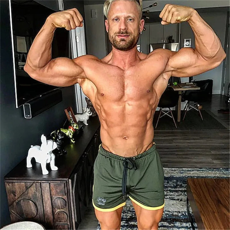 Training Exercise Shorts Solid Fitness Territory Sports Swimming Shorts Men Running Gym Quick-Drying Tie Plus Size Sportwear