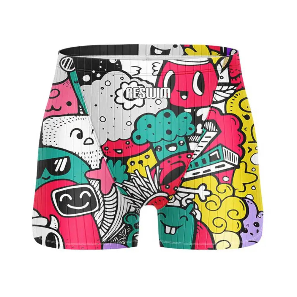 Men's Printed Swim Jammer Shorts