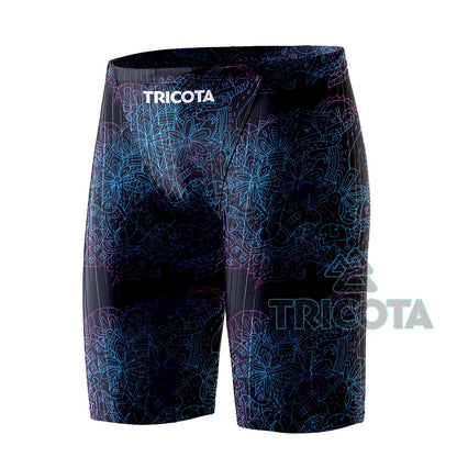 Men Swim Jammer Swimwear Shark Skin Lycra Fiber High Level Male Swimming Quick-Dry Swimwear Trunk Training Race Pants Surfing