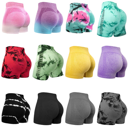 Booty Lifting Shorts Women High Waist Tummy Control Seamless Quick Dry Yoga Gym Fitness
