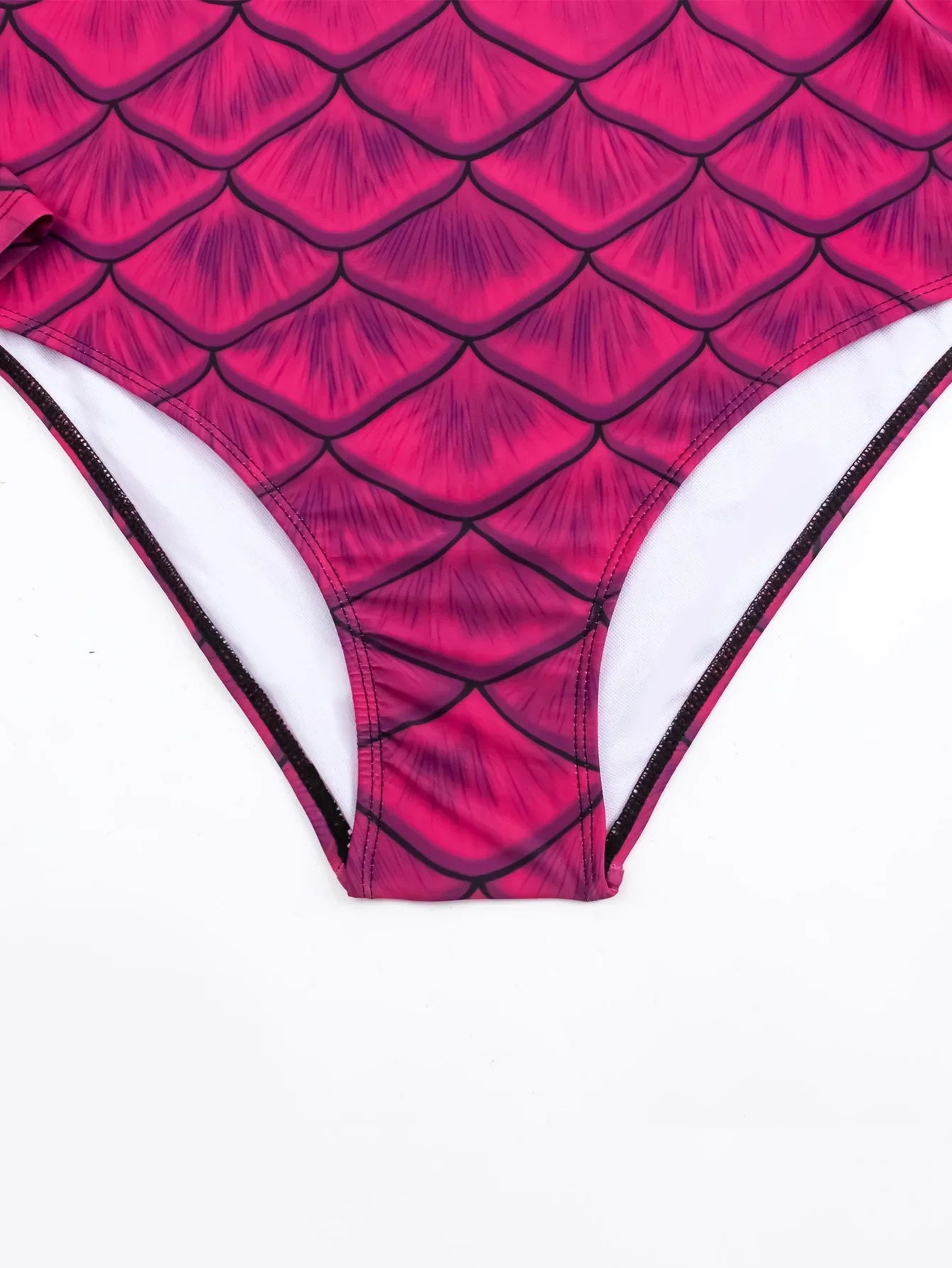 Mermaid Gradient One Piece Swimsuit Zipper Long Sleeve Swimwear Women Bathing Suit Retro Vintage One-piece Surfing Suits Swim Wear Adult