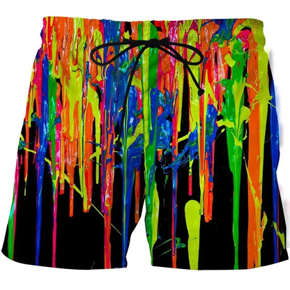 Summer 3D Print Beach Shorts Men Women Abstract Art Cool Short Pants Casual Comforts Skateboard Sport Swim Trunks