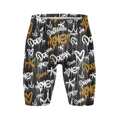 Men's Jammers Racing Swimsuit Swim Trunks Beach Tights Shorts Athletic Training Swimwear Sports Swimming Rash Guards Pants