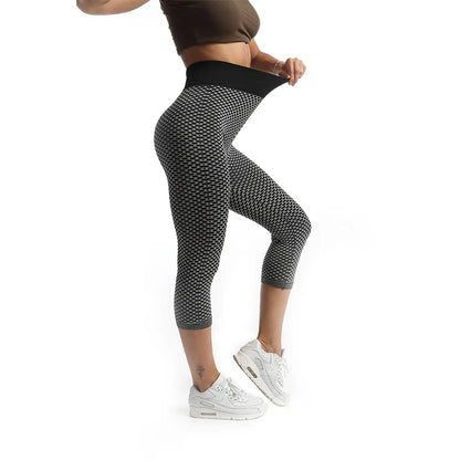 YSDNCHI Push Up Leggings Breathable Workout Capris Sport Leggins Seamless High Waist Mid-Calf Women Gym Fitness Yoga Clothing