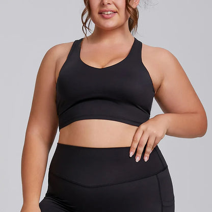 Yoga Set Women Plus Size Workout Outfit Curvy Women Sports Bra Gym Leggings Super Stretch Fitness Suit 3XL Women Activewear Sets