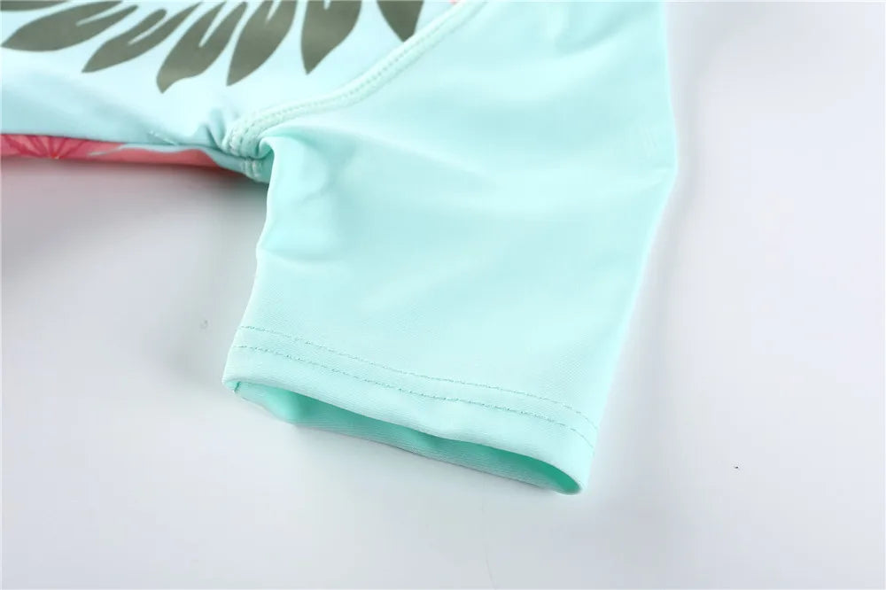 Wishere Swimsuit One-piece Baby Swimwear Girl's Bikini Swimming Rashguard UPF50+ Beachwear Sunsuit Kids Bathing Surfing Suit