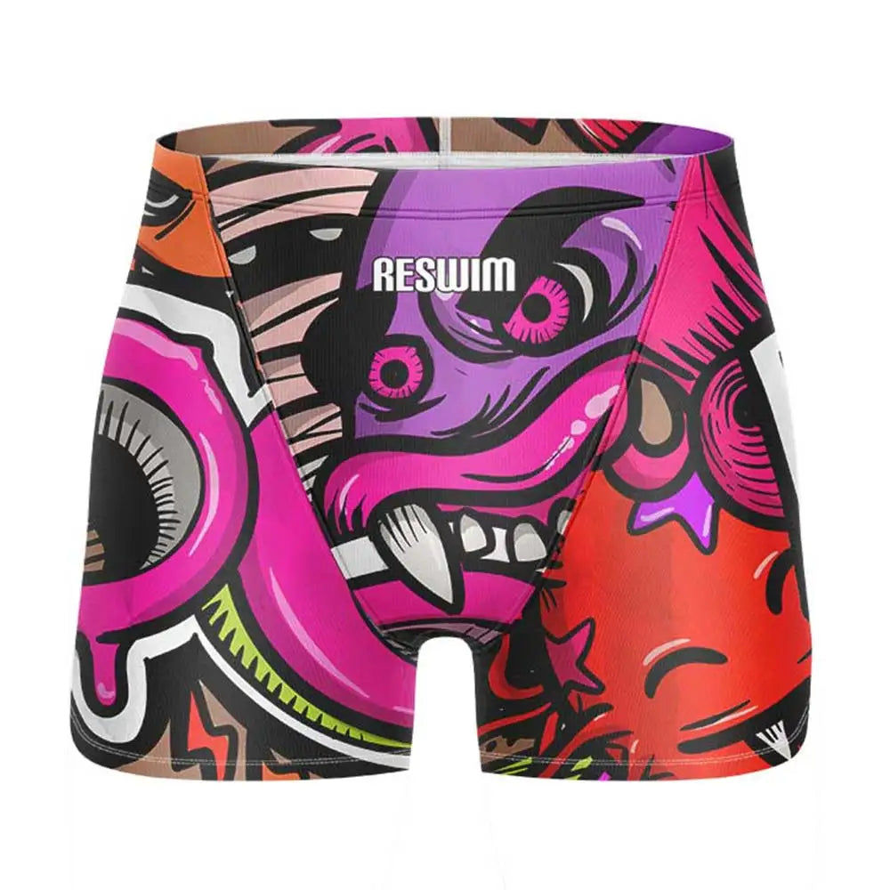 Swim Boxers Summer Men's Swimm Shorts Jammer Swimsuit Short Chlorine Resistant Swimwear Swimming Trunks Beach Tights Gym Surfing Pants