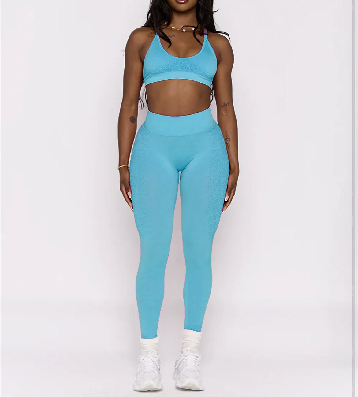 2PCS Pad Women Sport Sets Push Up Yoga Pants Hollow Back Gym Fitness Bra Workout Running Leggings, Seamless Sets