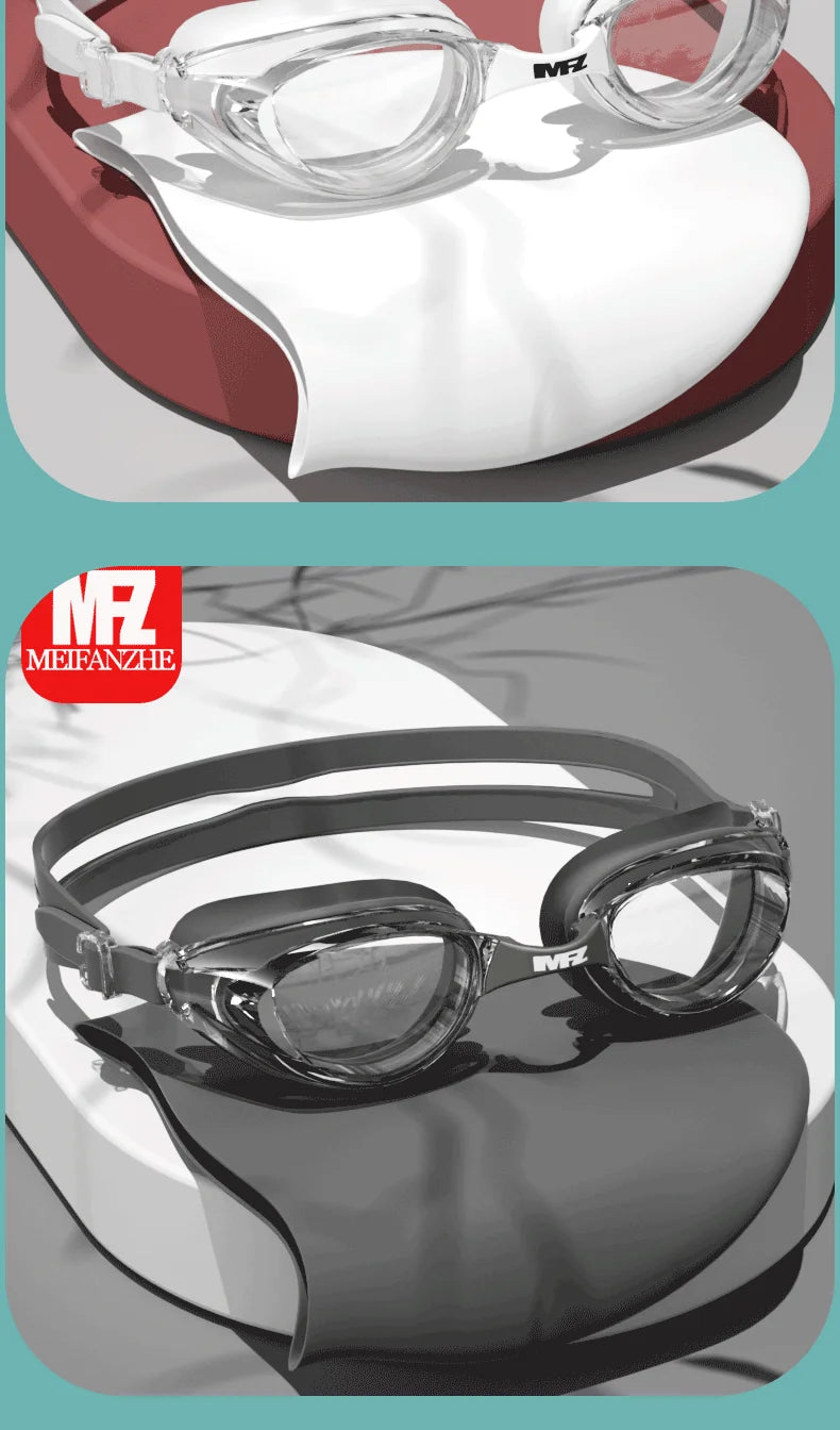 Small Frame Waterproof Anti-fog Adjustable Swimming Goggles for Men and Women