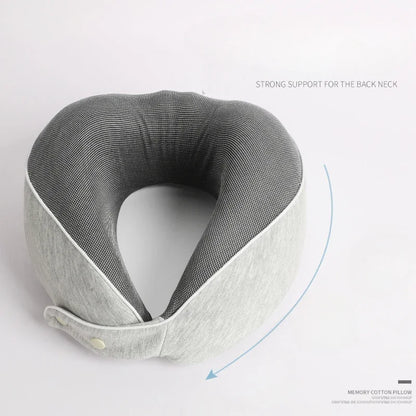 Travel Pillow Memory Foam Neck Support Flight Comfortable Head Cushion Support Neck Pillow Accessories for Sleep Rest Airplane