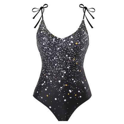 Printed Swimsuit Women One Piece Straped Swimwear Bathers Bathing Swim Suit Beachwear Swimming Summer Bodysuit