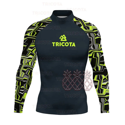 Men's Long Sleeve UV Protection Diving Wear Summer Water Sports Swimming Rashguard Surfing T-shirts Surfing Rash Guard Swimwear