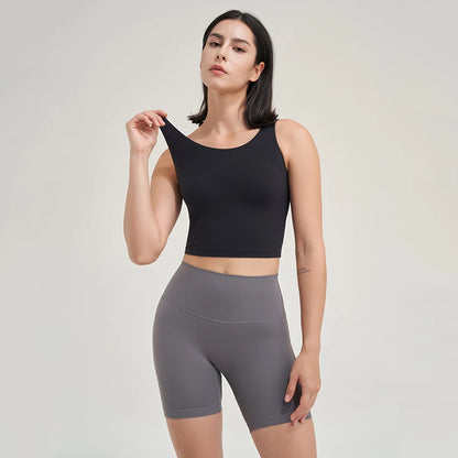 Nylon Women's Shorts Gym Yoga Shorts Leggings High Waist Elastic Tight Breathable No Awkward Lines Women's Cycling Shorts
