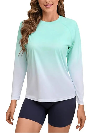 Women Long Sleeve Rashguard Swim Shirts Womens Swimwear Surf Rushguard Top Quality UV-Protection Rush Guard Tops