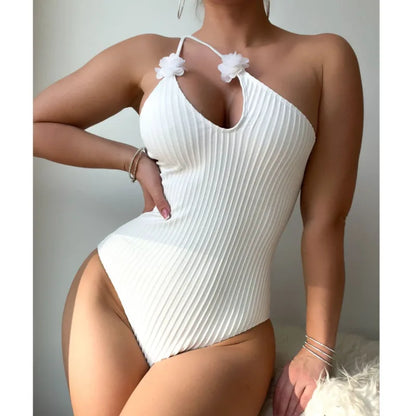 White One Piece Swimsuits Closed Women's Swimwear Push Up For Swimming Wear Body Bathing Suits Beachwear Pool Bather