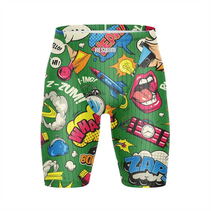 Beach Tights Shorts Men's Jammer Athletic Training Swimsuit Short Swimming Trunks Bathing Suit Quick Dry Lycra Surfing Pants