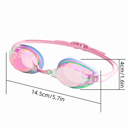 Unisex Professional Swimming Goggles for Adults Anti-fog Waterproof HD View Swim Goggles Colorful and Clear Lens to Choose