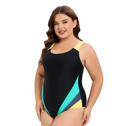 Sport High Waist Set Plus Size Women One Piece Surfing Swimwear Swimsuit Summer Beach Bathing Suit 5XL
