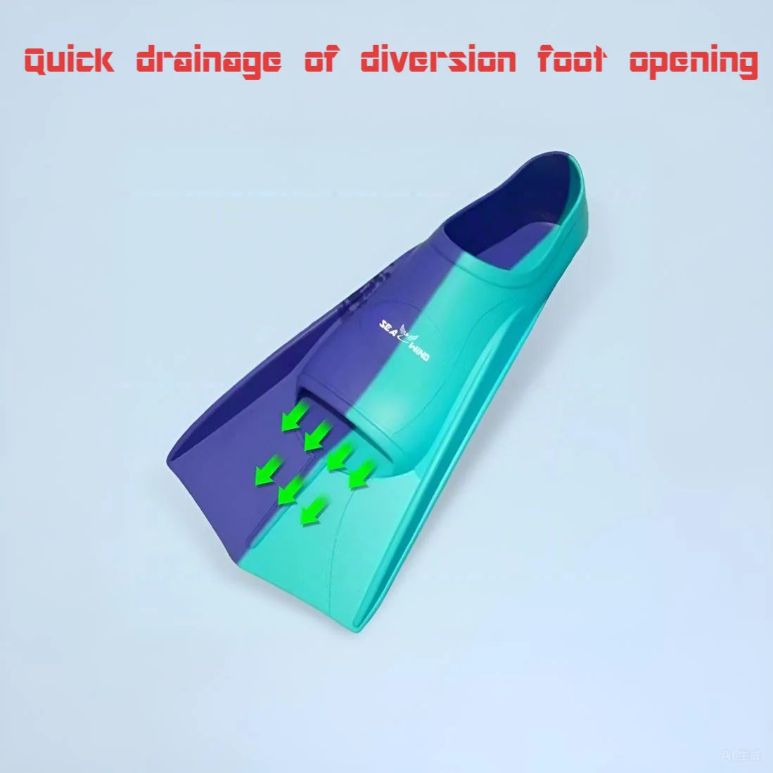 Swimming training with fins wrapped around the feet design, anti slip summer tourism diving frog shoes