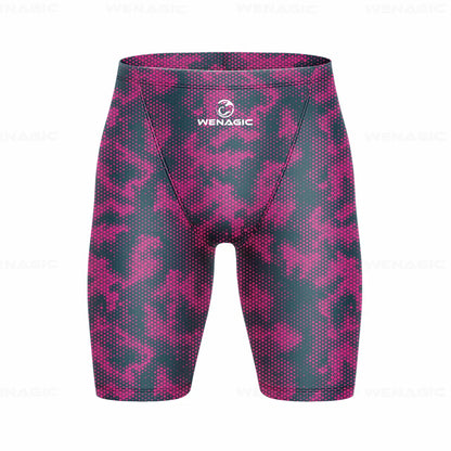 Men's Swimming Jammer Swimwear Endurance Athletic Training Swimsuit Summer Beach Swimming Trunks Diving Surf Tight Shorts