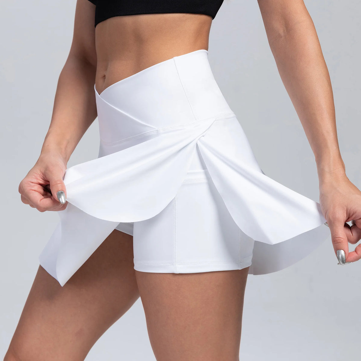 Women's High-Waisted Tennis Skort with Pockets