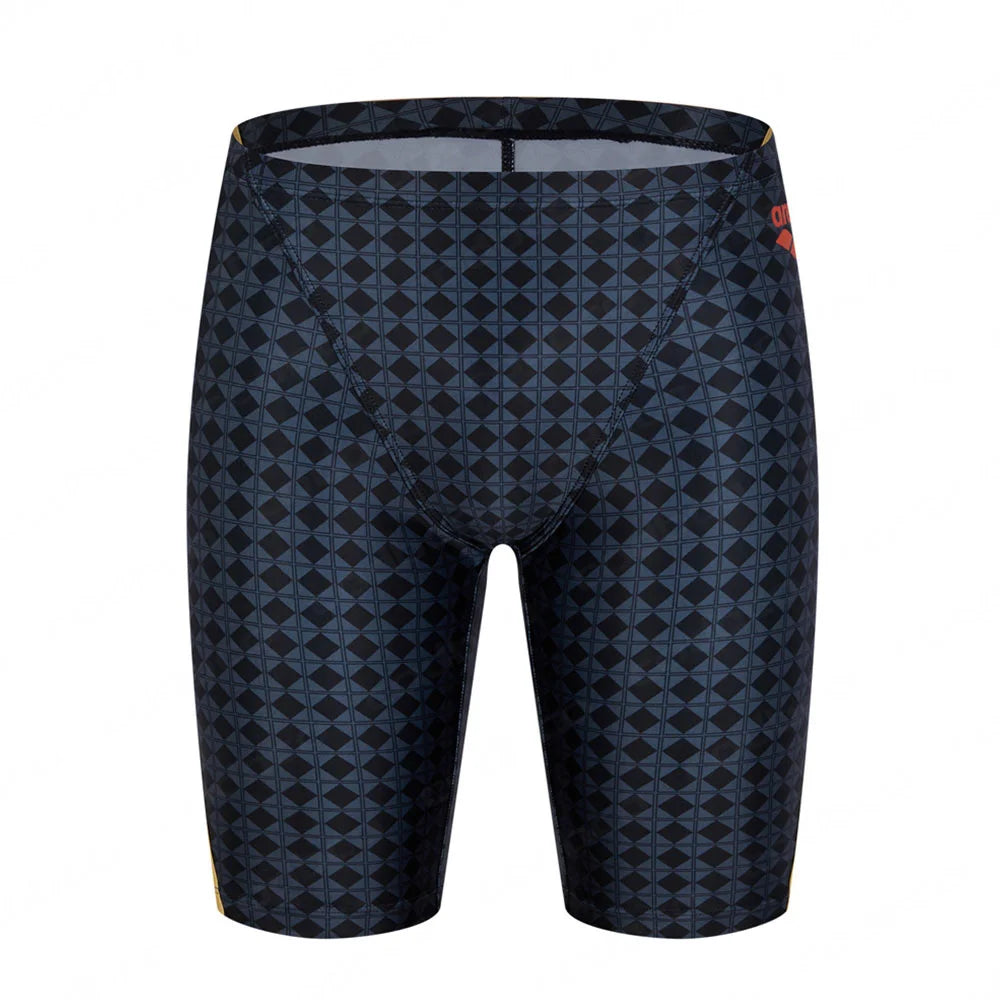 Summer Men's Swim Jammer Swimsuit Swimming Trunks Shorts Beach Tights Swim Pants Quick Dry Sports Running Surfing Diving Shorts
