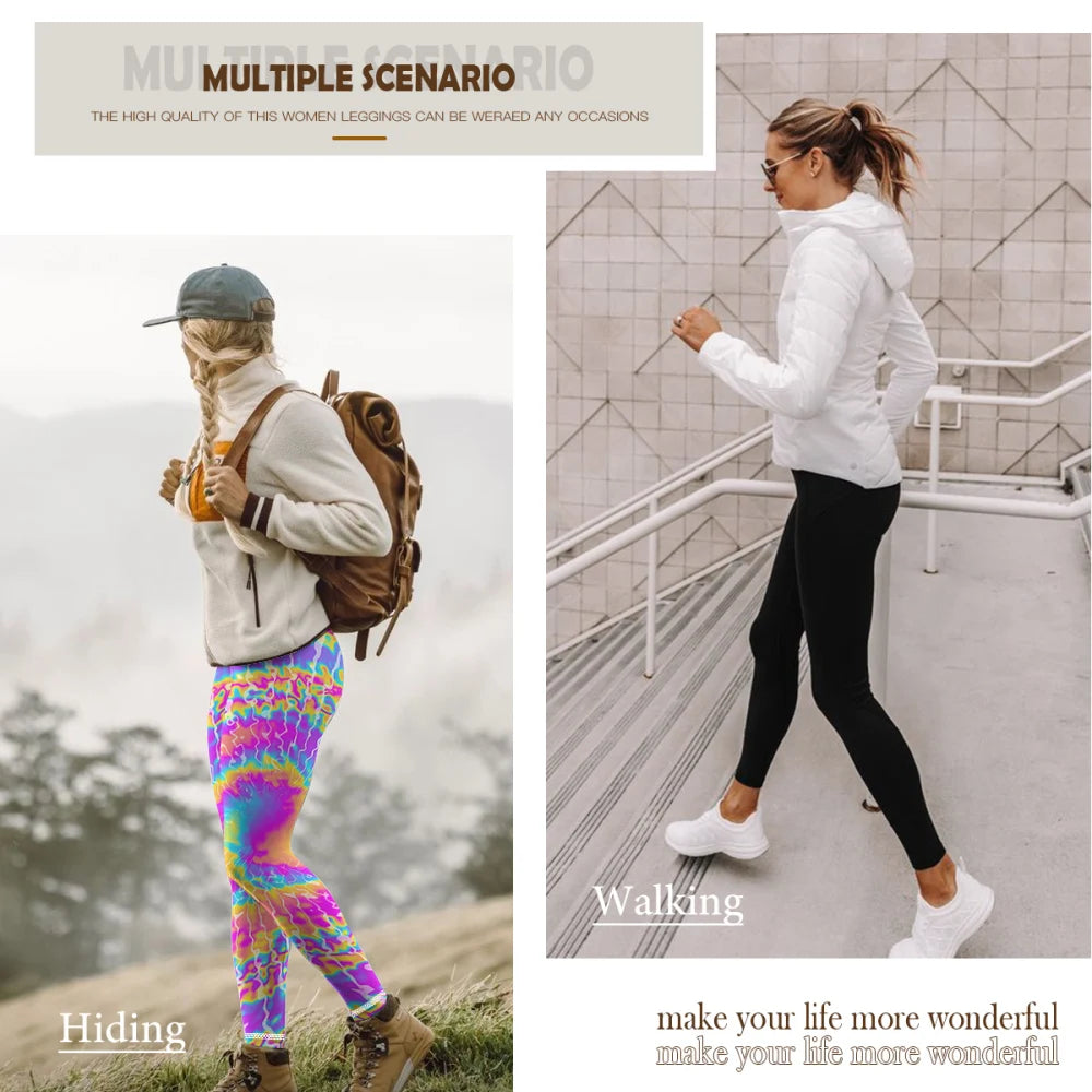 Fashion Legging Colorful Tie-dye 3D Printed Yoga Pants Elastic Hight Waist Fitness Skinny Pants Womens Clothing Leggings