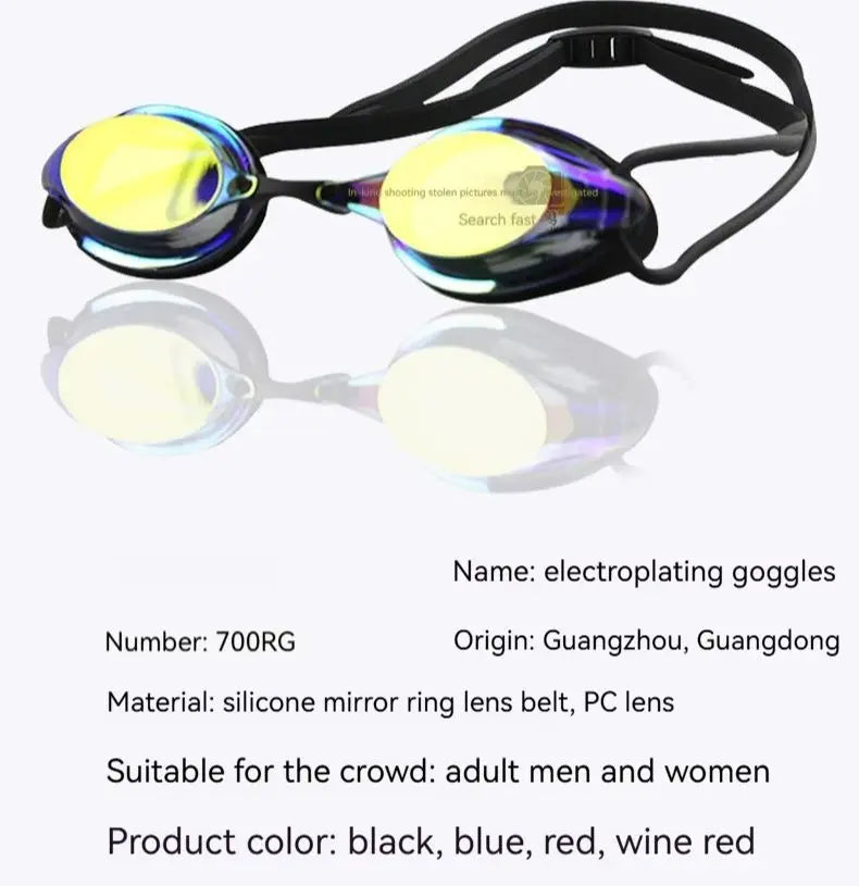 Water Sports Racing Anti-Fog Waterproof High-Definition Swimming Goggles Men'S And Women'S Swimming Goggles Swimming Supplies