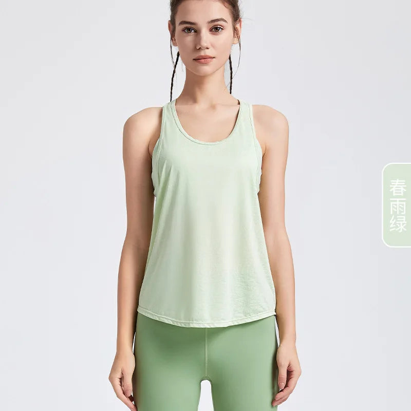 Women Gym Tops Sleeveless Yoga Tops Vest Sports Top Fitness Sport Shirt Gym Yoga Tops Female Yoga T-Shirts Loose