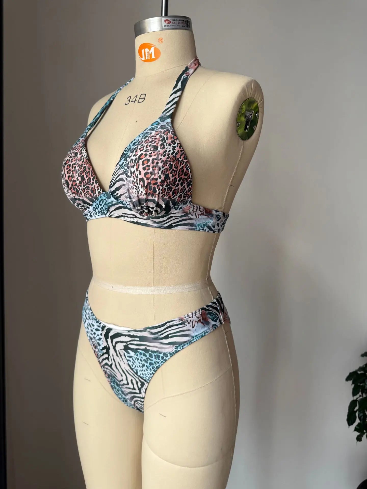Bikini Sets for Women Halter Two Piece Swimwear Low Waist Quick Dry High Stretch Beachwear Beach Bathing Suit