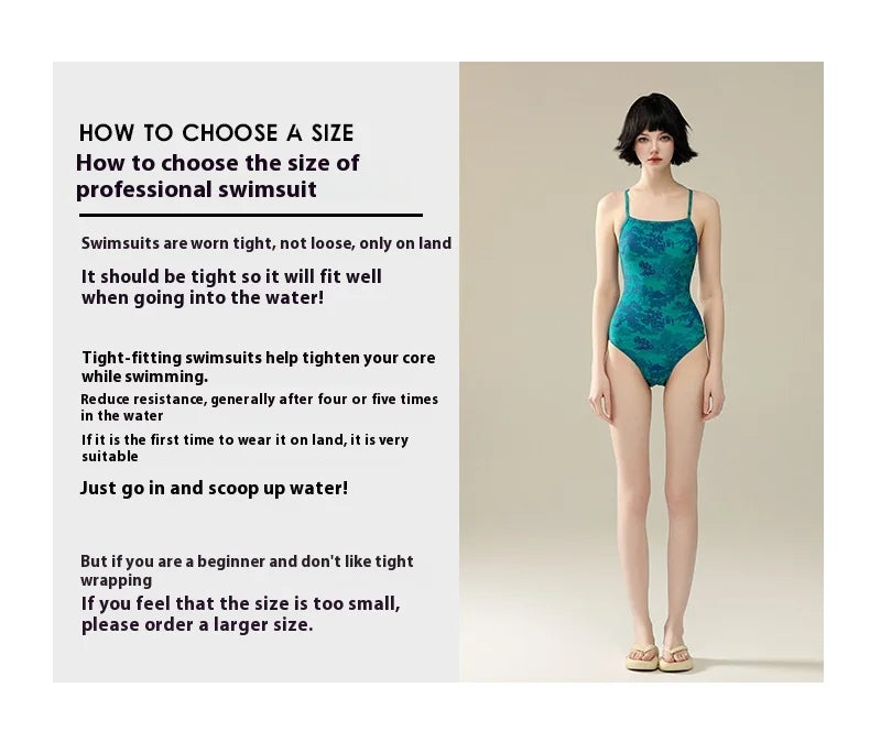 Professional Swimsuit Women Hot Springs Triangle One-piece Senior Sense Training Swimsuit Swimming Pool Dedicated