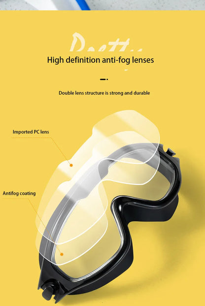 Swimming Glasses Adult Men and Women High-definition Waterproof  Anti-fog Swimming Goggles Flat Big Frame Swimming Goggles