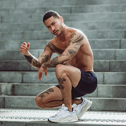 Sport Running Shorts Men Quick Dry Mesh Workout Sport Jogging Short Pants Fitness Training Gym Shorts Beach Summer Shorts Men