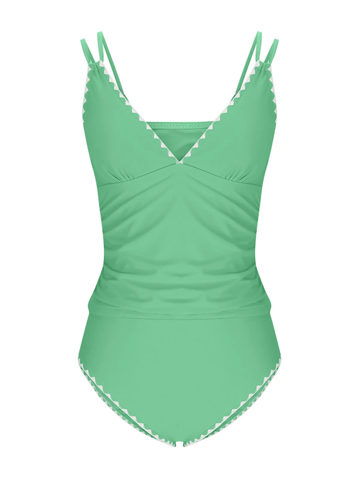 S - XXL New 10 Colors V Neck Tankini Bikini Women Swimwear Two-pieces Bikini set Female Swimsuit Bather Bathing Suit Swim V6770
