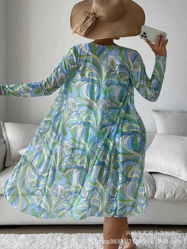 Summer Print Bikinis Swimwear Female Swimsuit Beachwear Push Up Three-Piece Bikini Set Women Swimming Bathing Suit