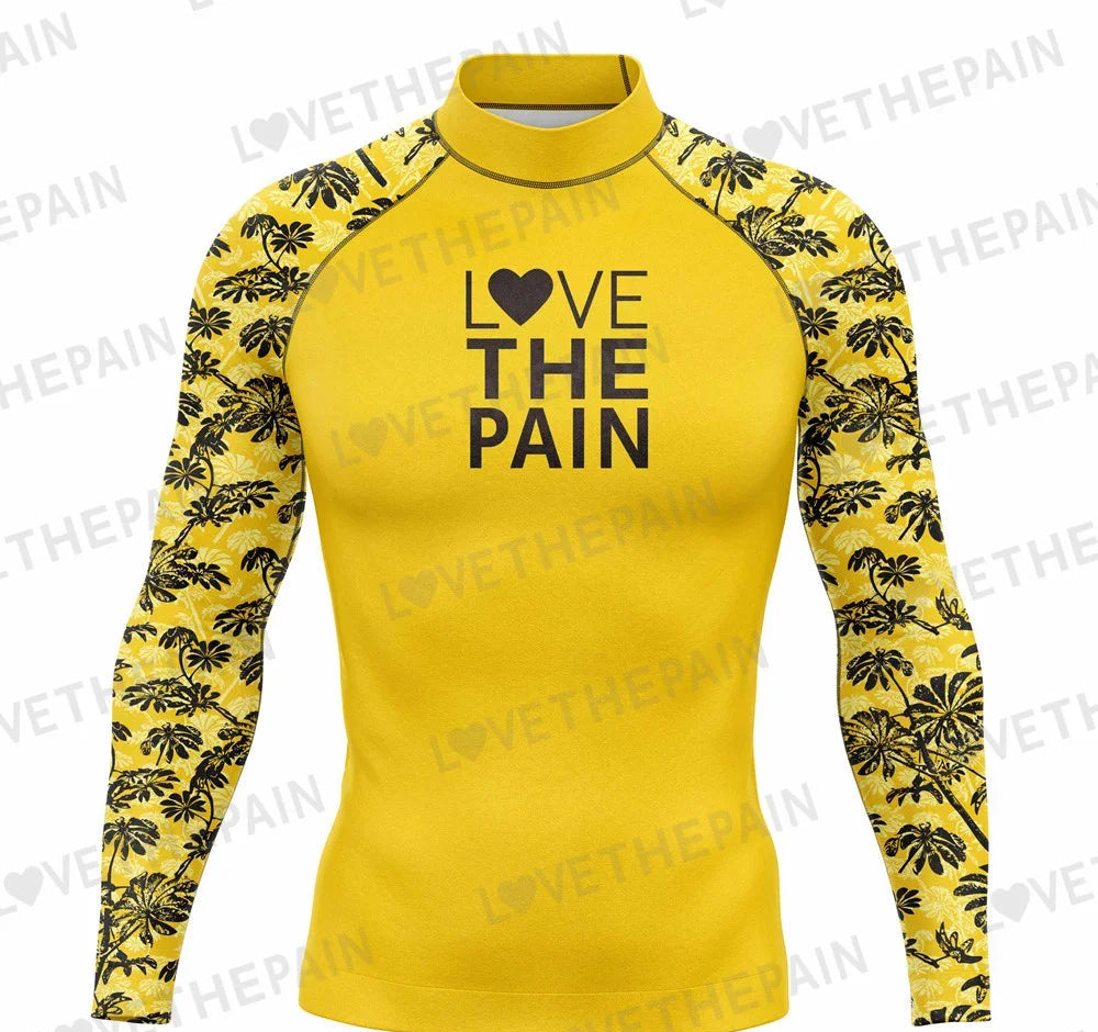 Men's Rash Guards Surfing Diving Suit Swimwear Long Sleeve T-shirt UV Protection Swimsuit Swimming Surf Tight Shirts Gym Clothes