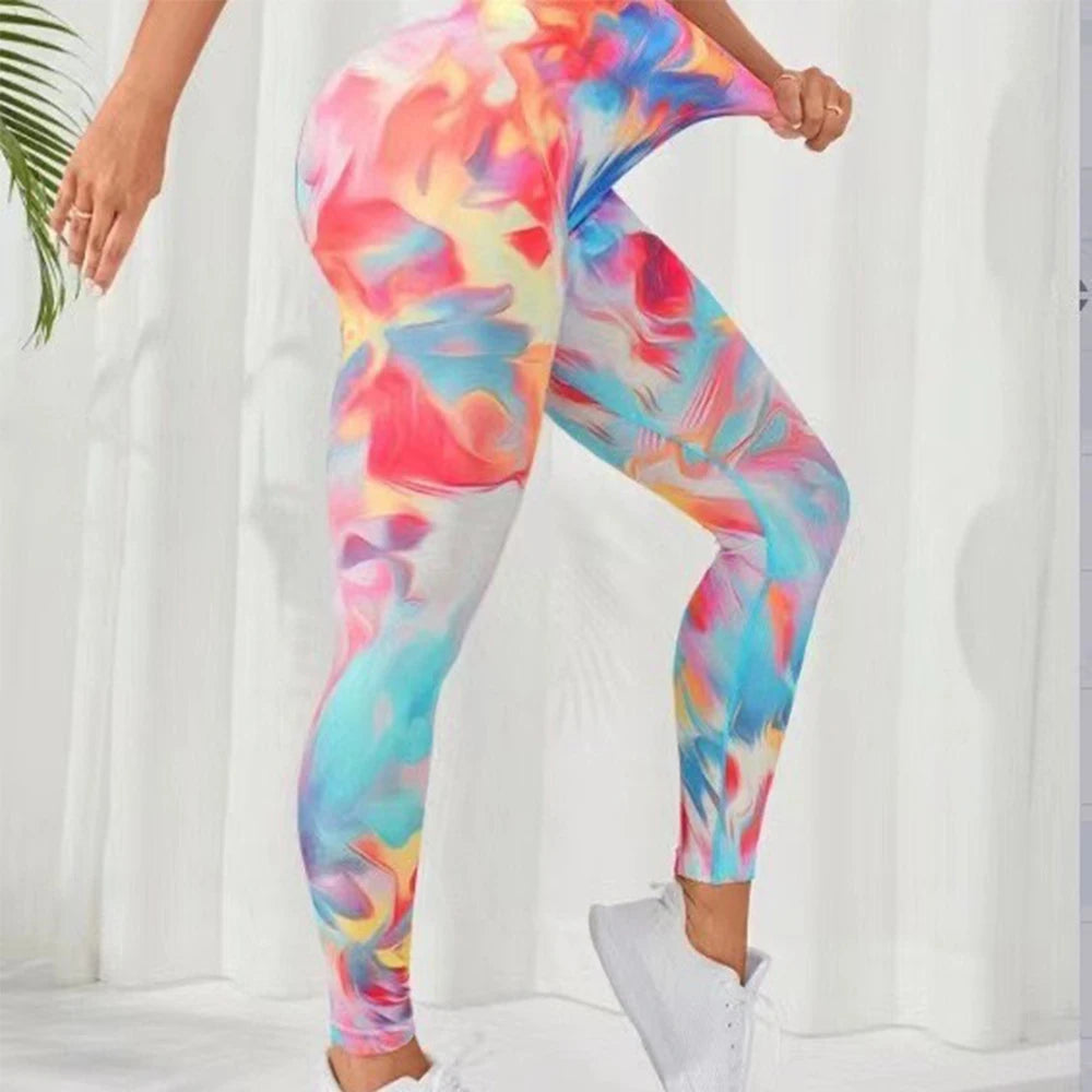 Trendy Leopard Print Yoga Leggings Neon Push Up Pants Cute Elastic Leggings Female Custom Fitness Workout Sports Leggings