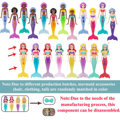 4/3 PCS 1 bag Mermaid Water Play Toys Different Style for Swimming Children Game in Sun Pool/Beach/Bath Time Gift Color Random